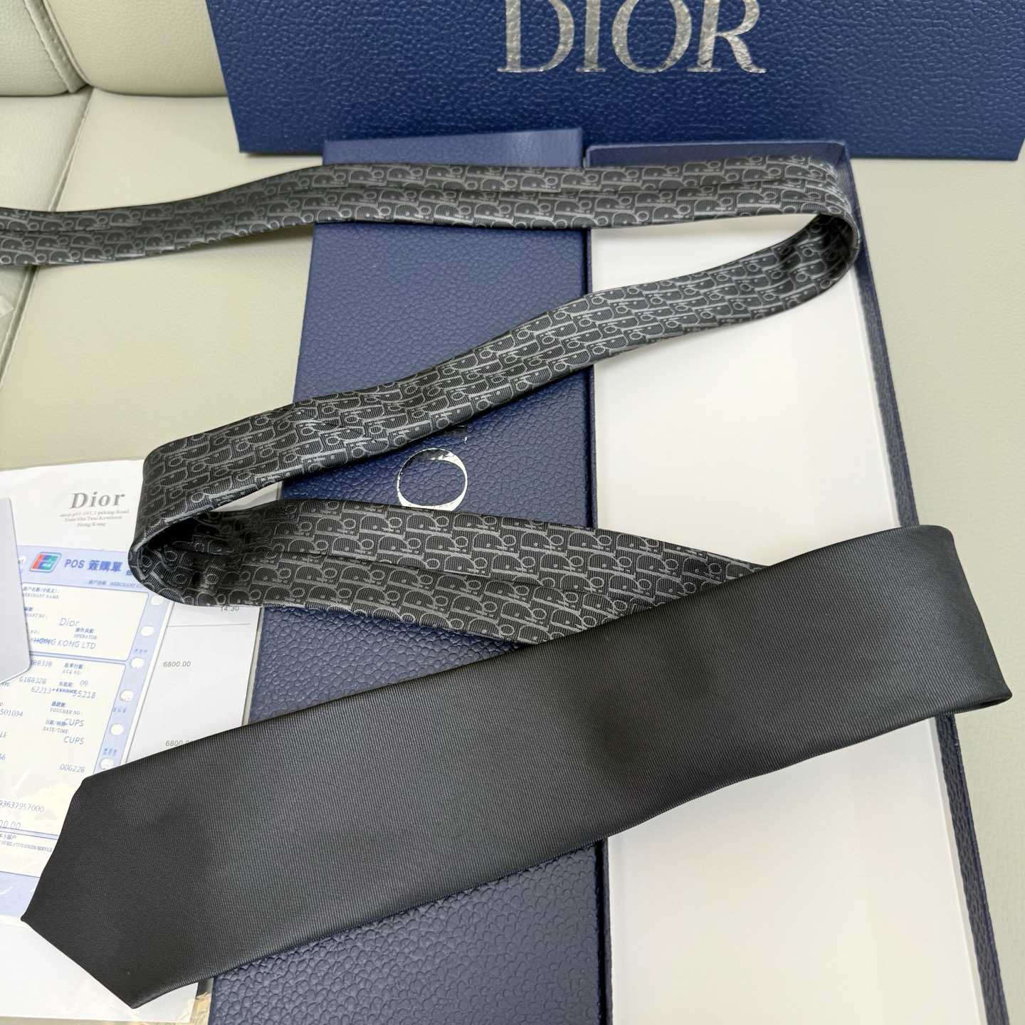 Dior Striped Dior Oblique Tie - DopestKickz