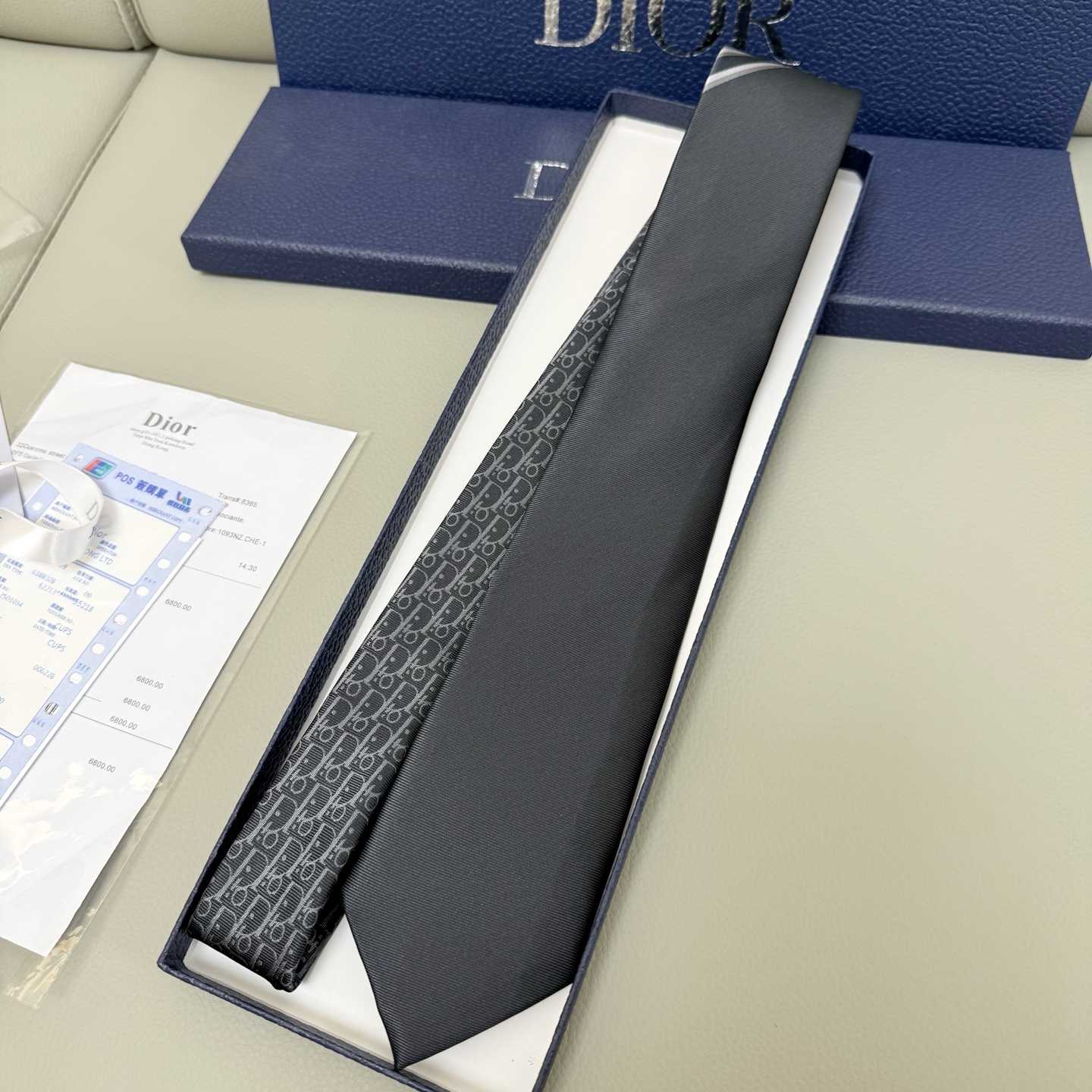 Dior Striped Dior Oblique Tie - DopestKickz