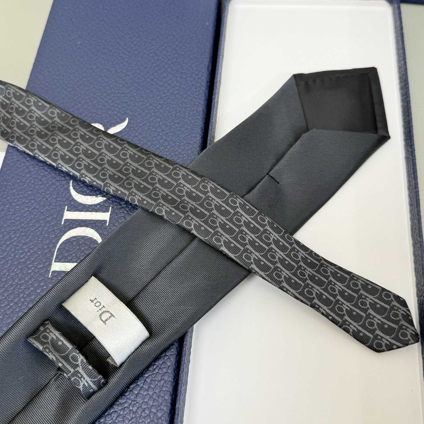 Dior Striped Dior Oblique Tie - DopestKickz