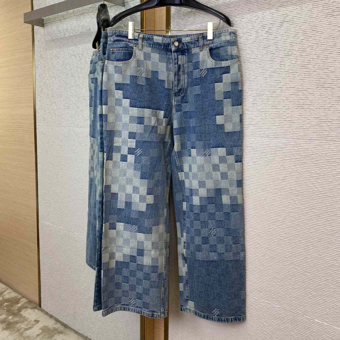Louis Vuitton Damier Denim Pants - DopestKickz