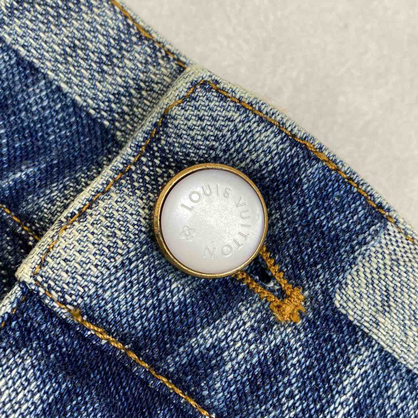 Louis Vuitton Damier Denim Pants - DopestKickz