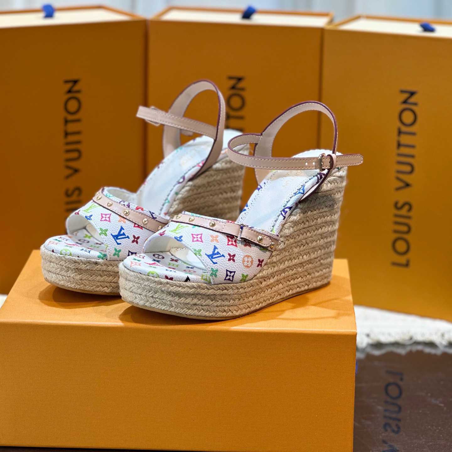 Louis Vuitton LV x TM Helios Wedge Sandal  1AGYX0 - DopestKickz