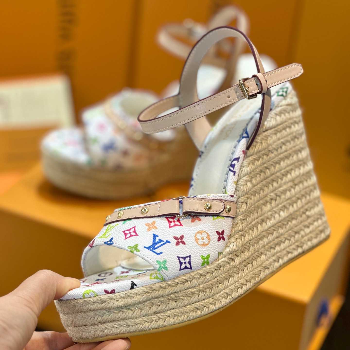 Louis Vuitton LV x TM Helios Wedge Sandal  1AGYX0 - DopestKickz