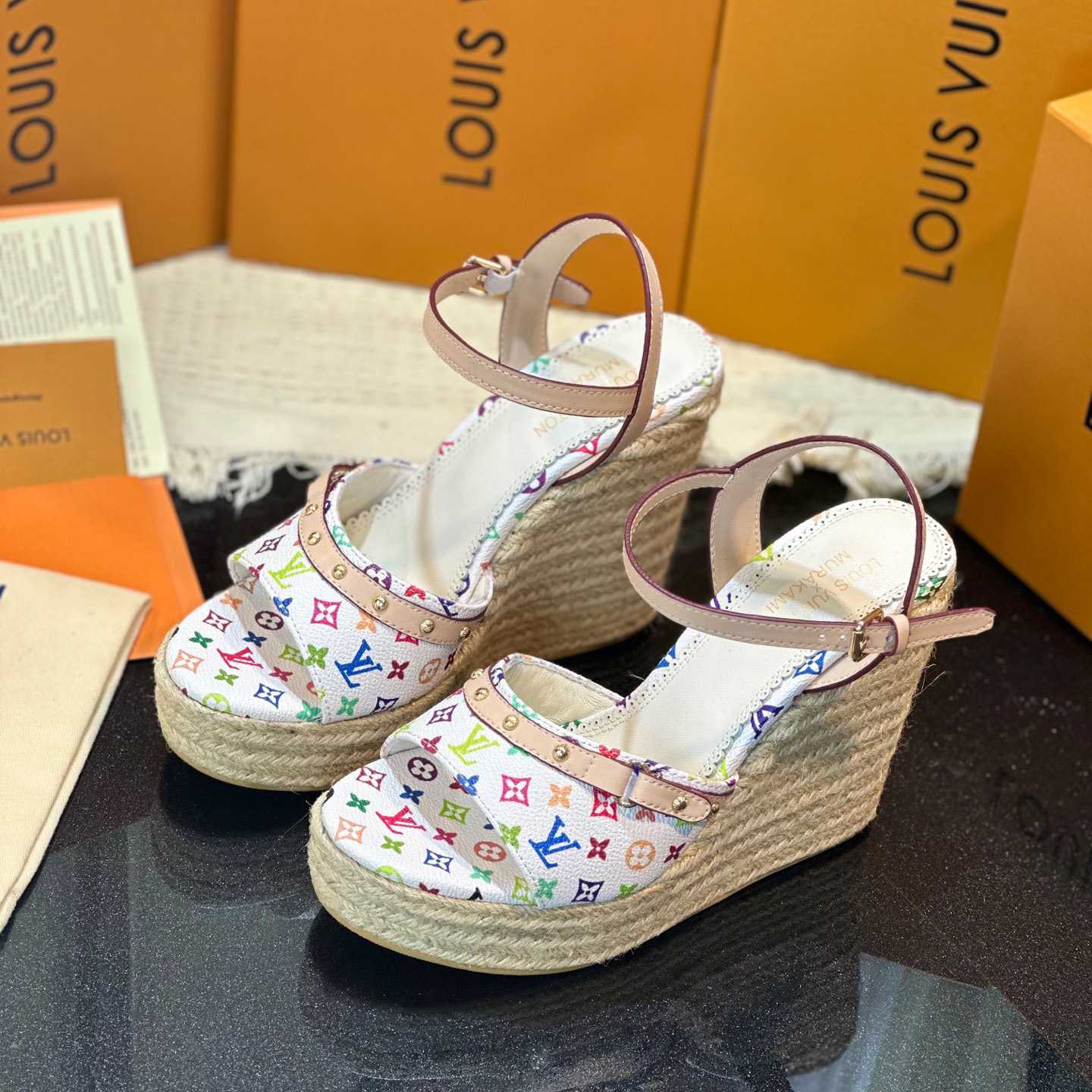 Louis Vuitton LV x TM Helios Wedge Sandal  1AGYX0 - DopestKickz