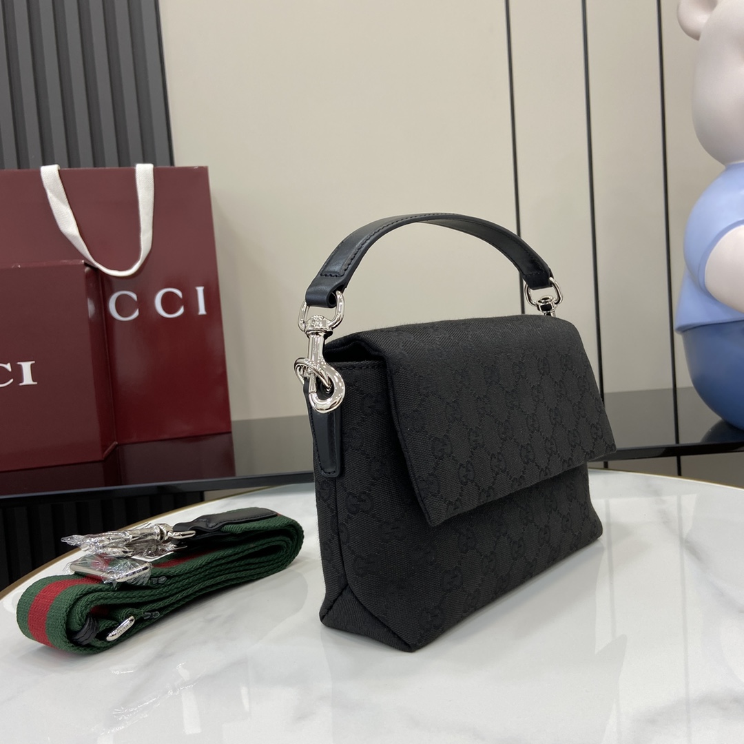 Gucci Small GG Crossbody Bag With Web - DopestKickz