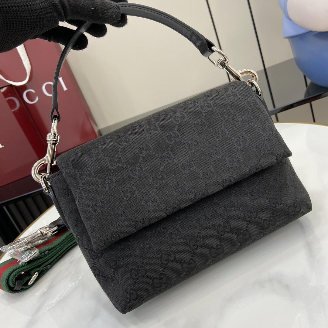Gucci Small GG Crossbody Bag With Web - DopestKickz