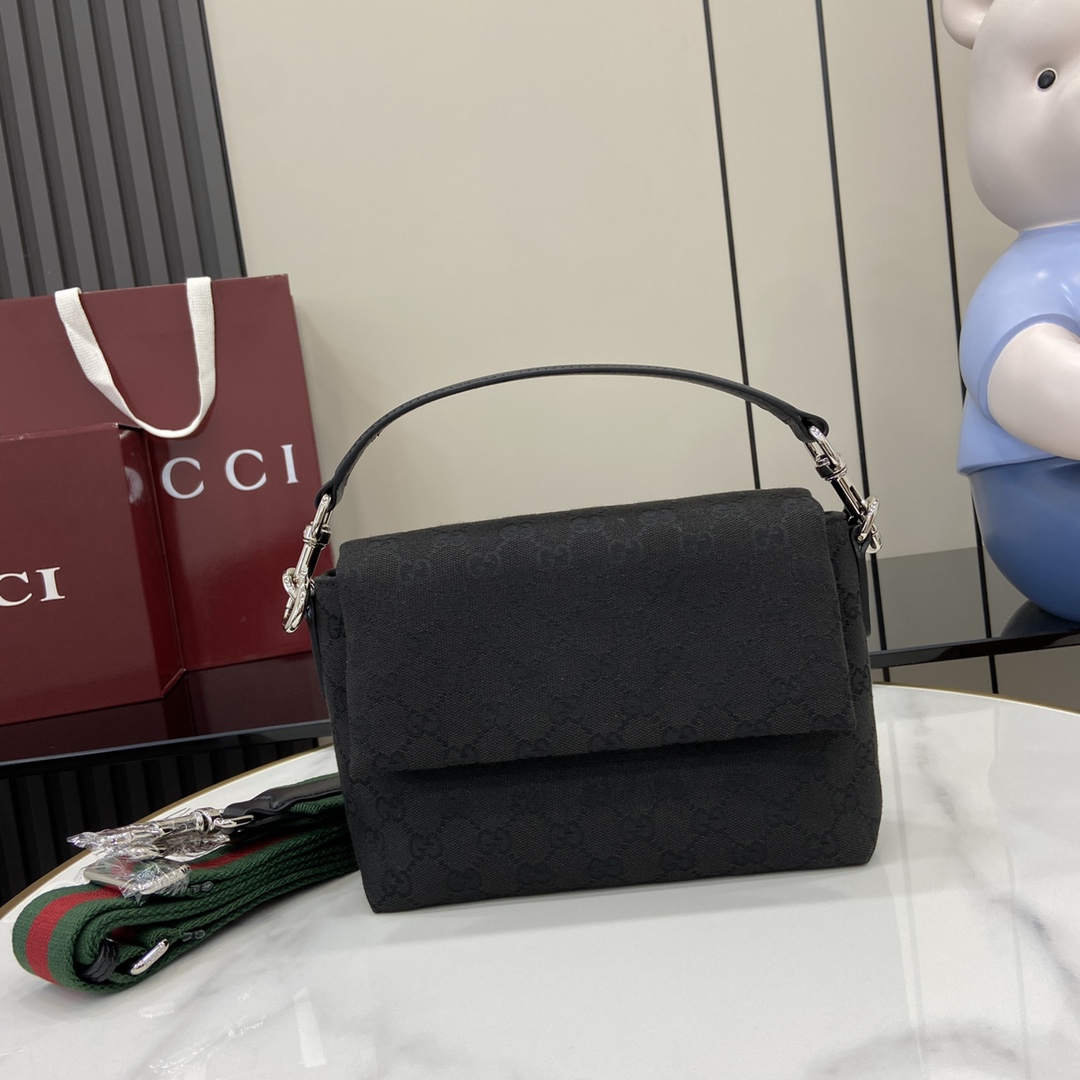 Gucci Small GG Crossbody Bag With Web - DopestKickz