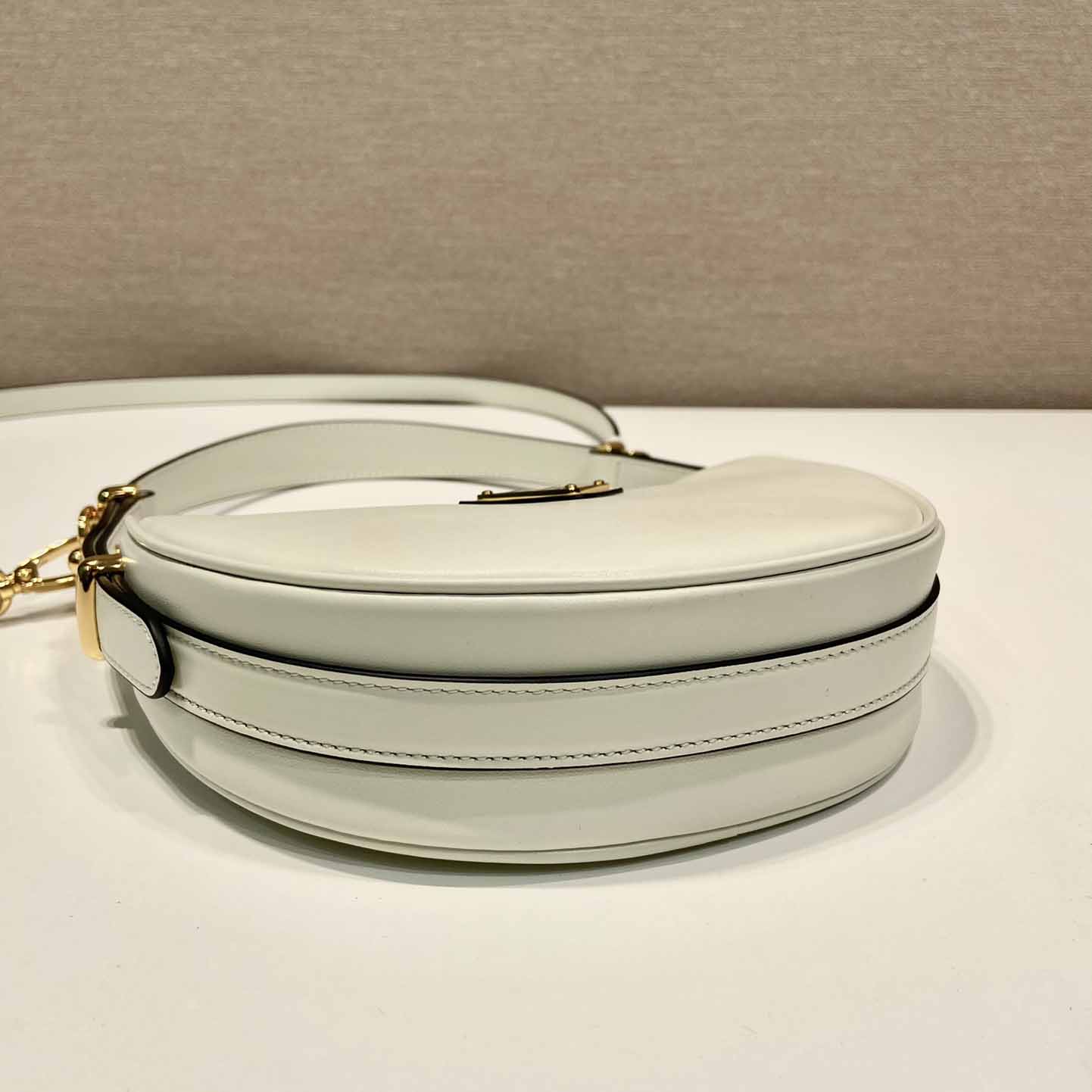 Prada Arqué Small Leather Shoulder Bag - DopestKickz