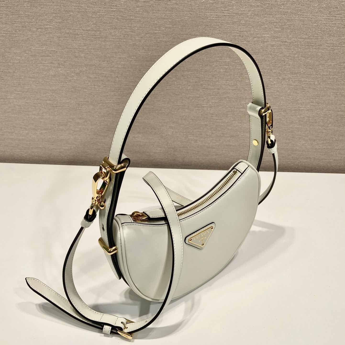 Prada Arqué Small Leather Shoulder Bag - DopestKickz