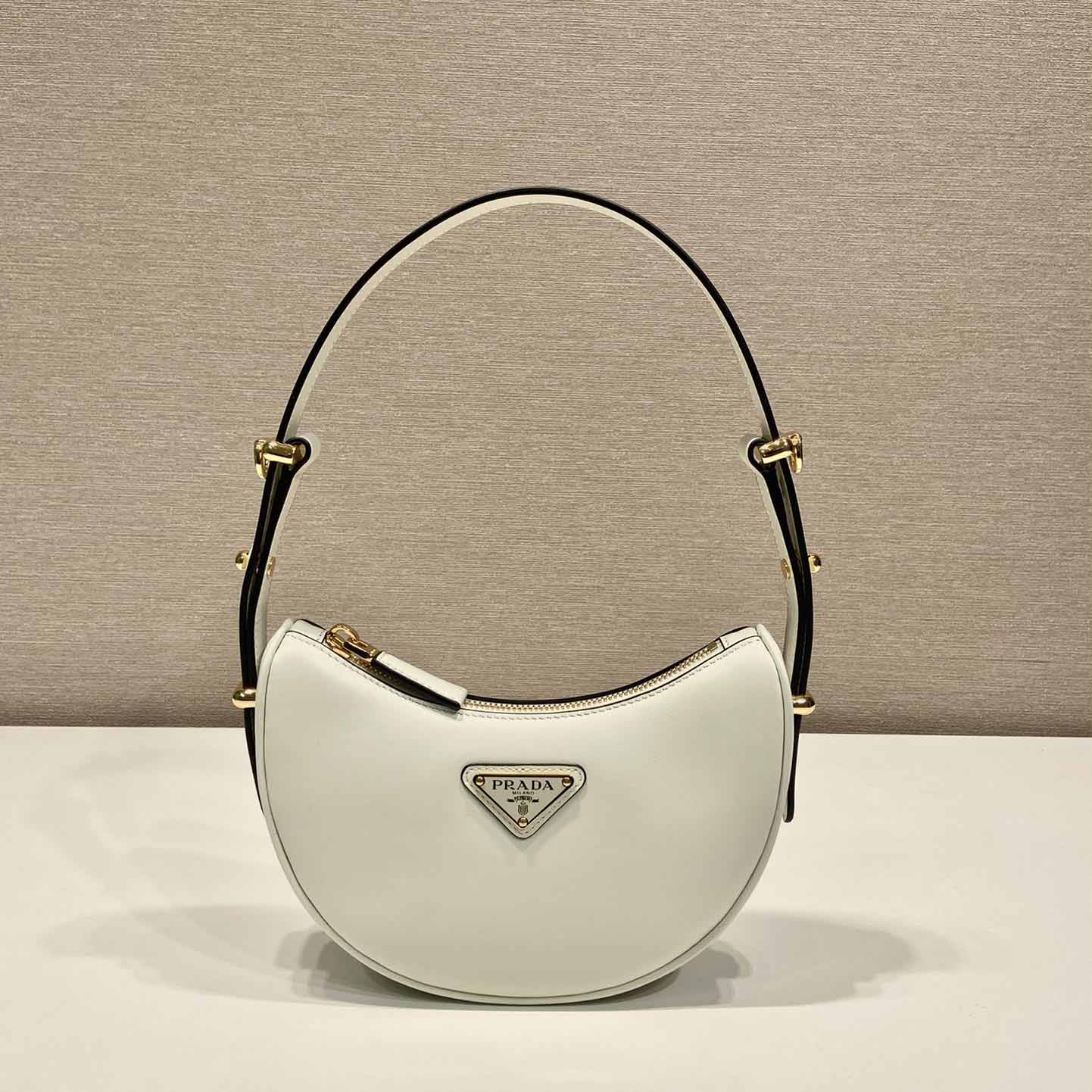 Prada Arqué Small Leather Shoulder Bag - DopestKickz
