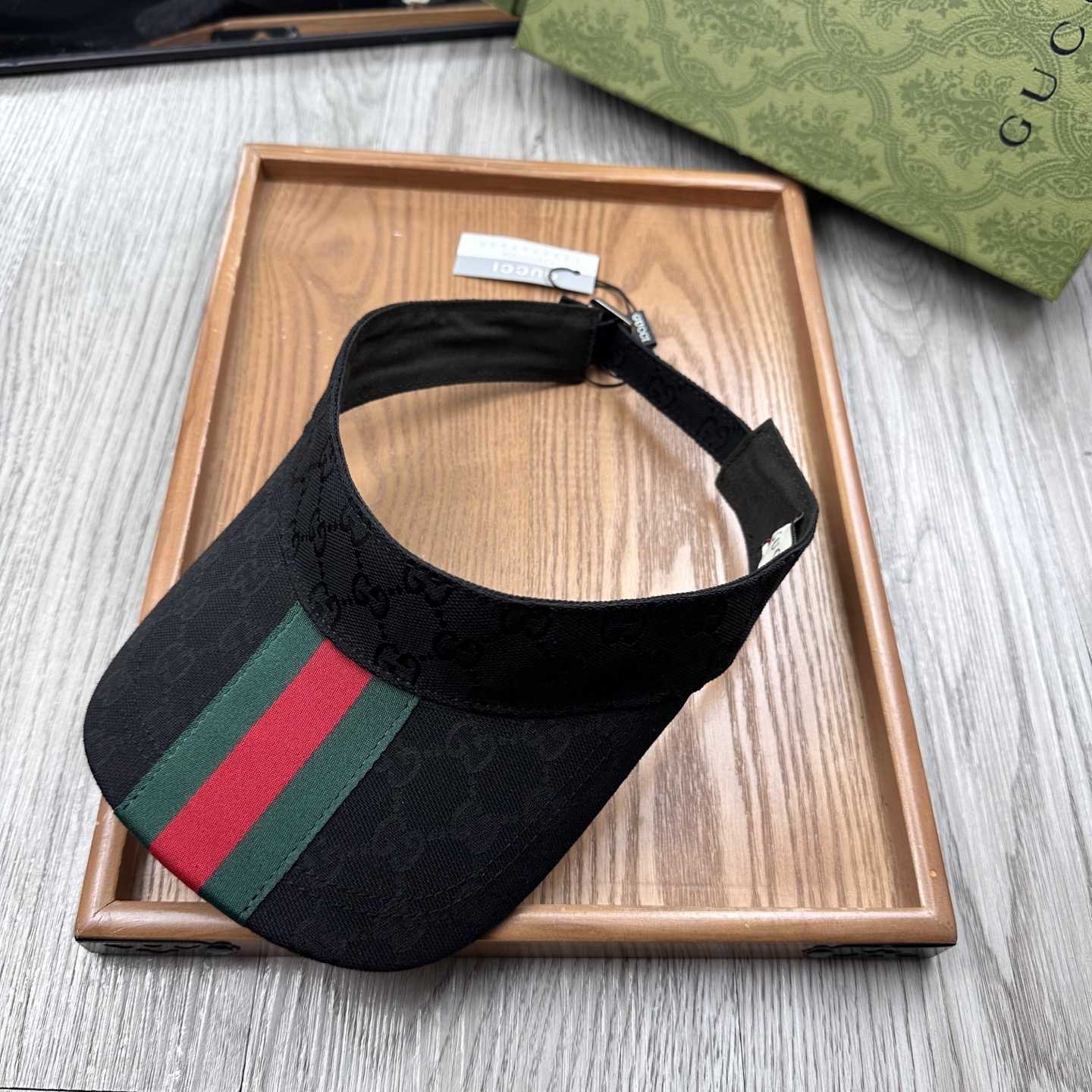 Gucci Original GG Canvas Visor With Web - DopestKickz