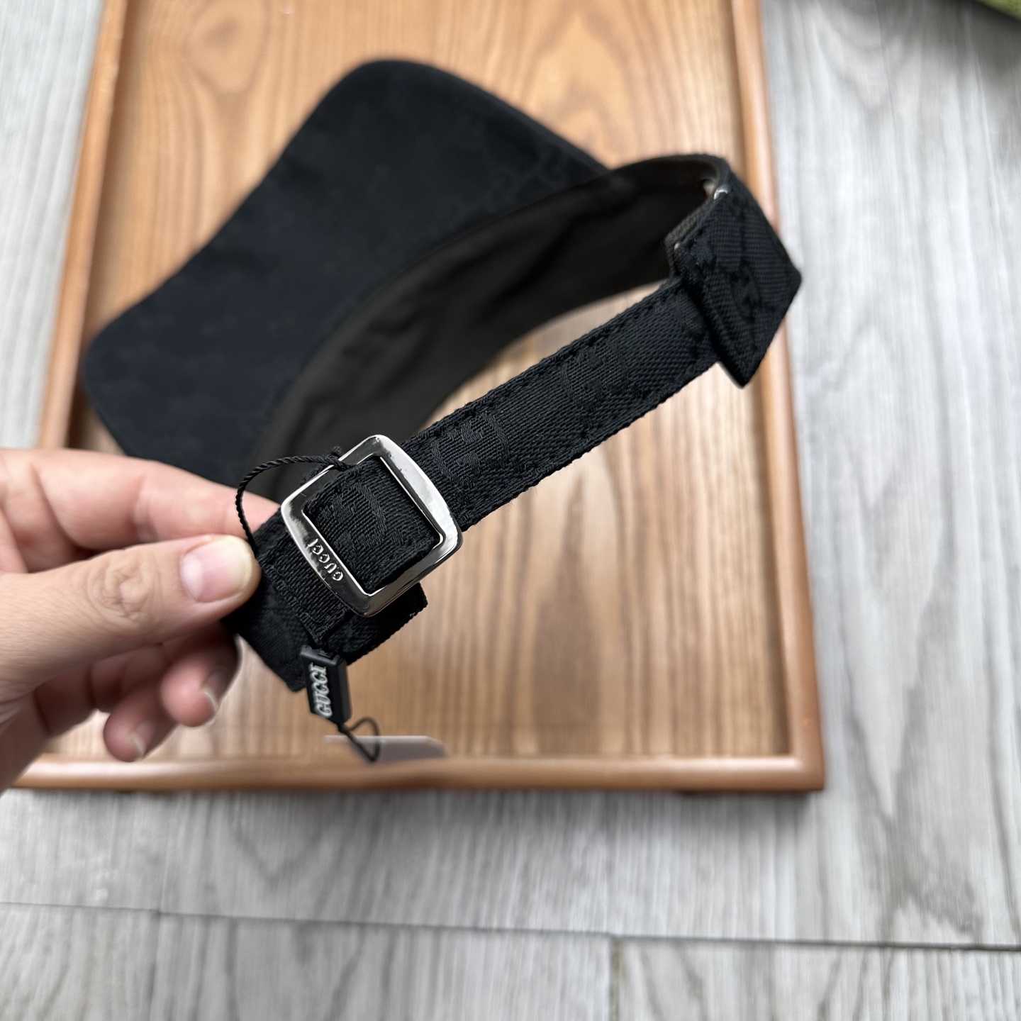 Gucci Original GG Canvas Visor With Web - DopestKickz