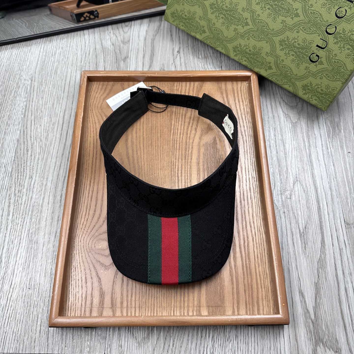 Gucci Original GG Canvas Visor With Web - DopestKickz