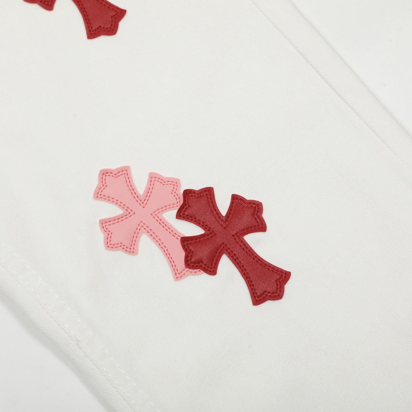 Chrome Hearts Cross Patch Jeans - DopestKickz