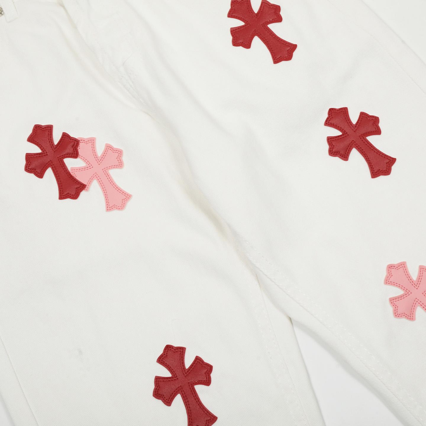 Chrome Hearts Cross Patch Jeans - DopestKickz