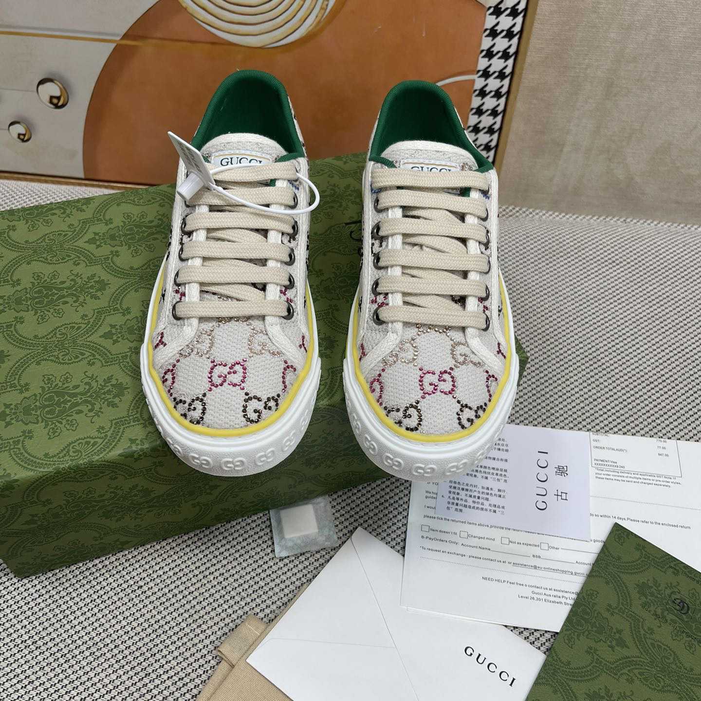 Gucci Crystal Low Top Sneakers  - DopestKickz