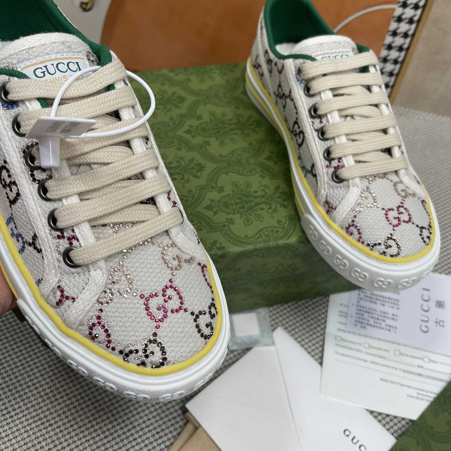 Gucci Crystal Low Top Sneakers  - DopestKickz
