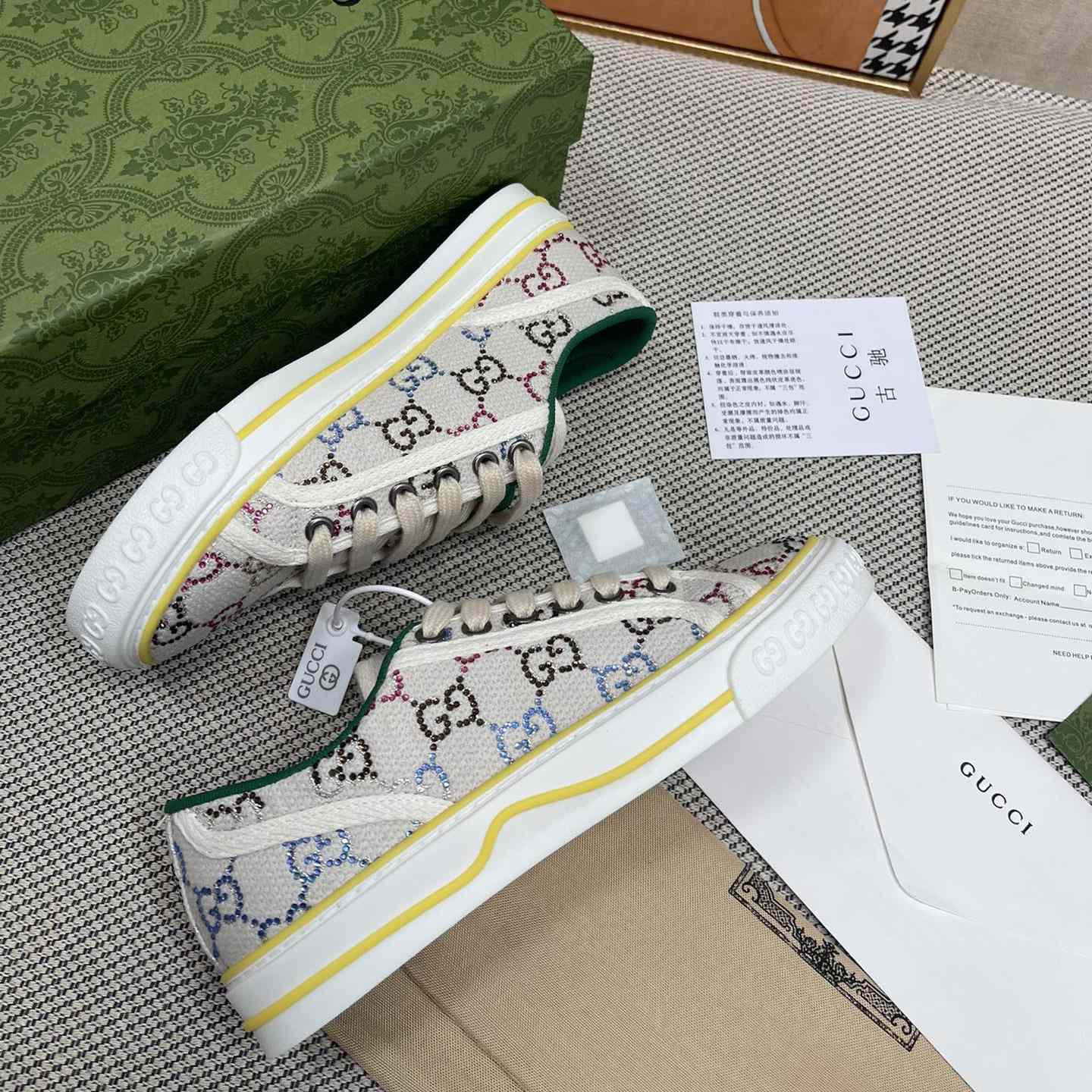 Gucci Crystal Low Top Sneakers  - DopestKickz