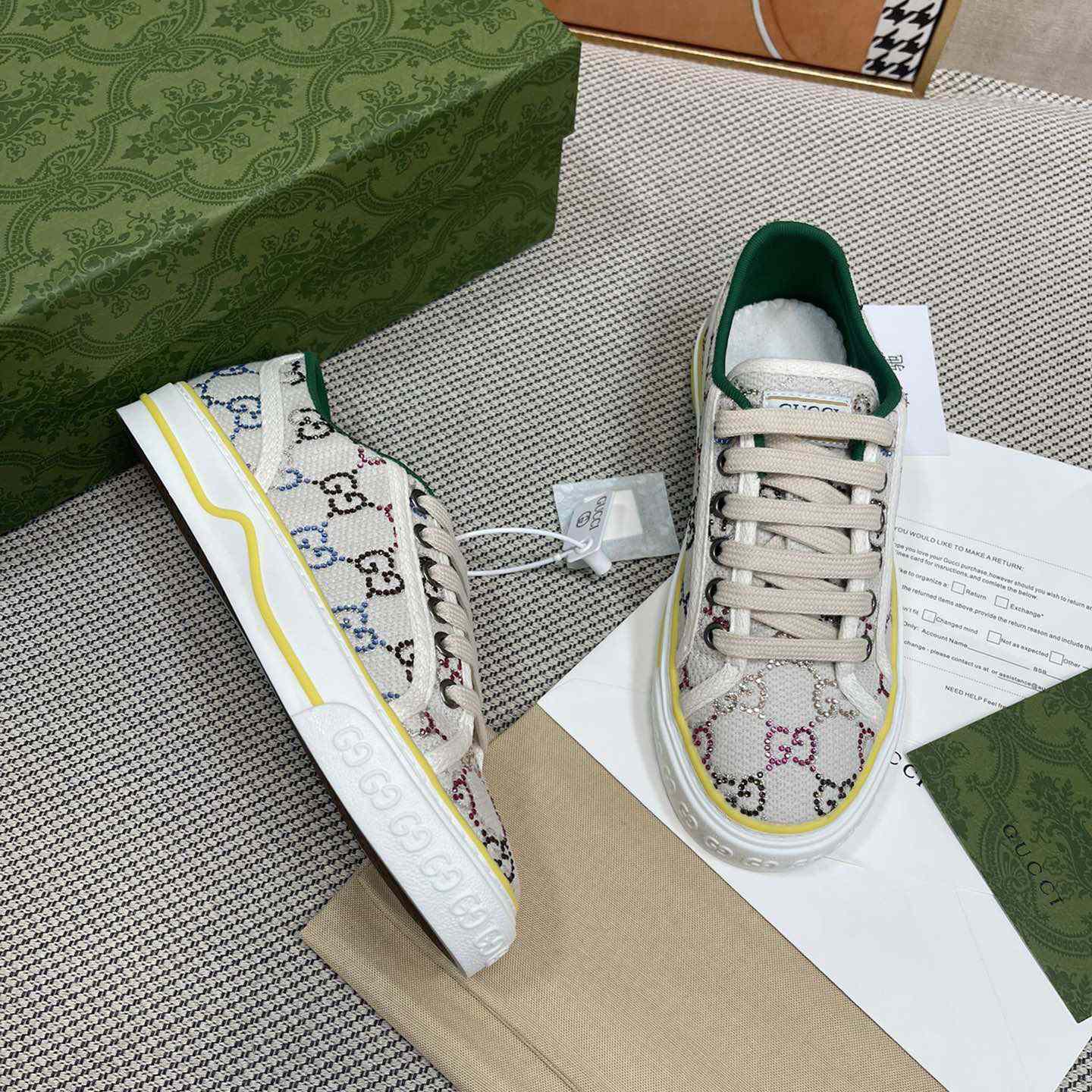 Gucci Crystal Low Top Sneakers  - DopestKickz