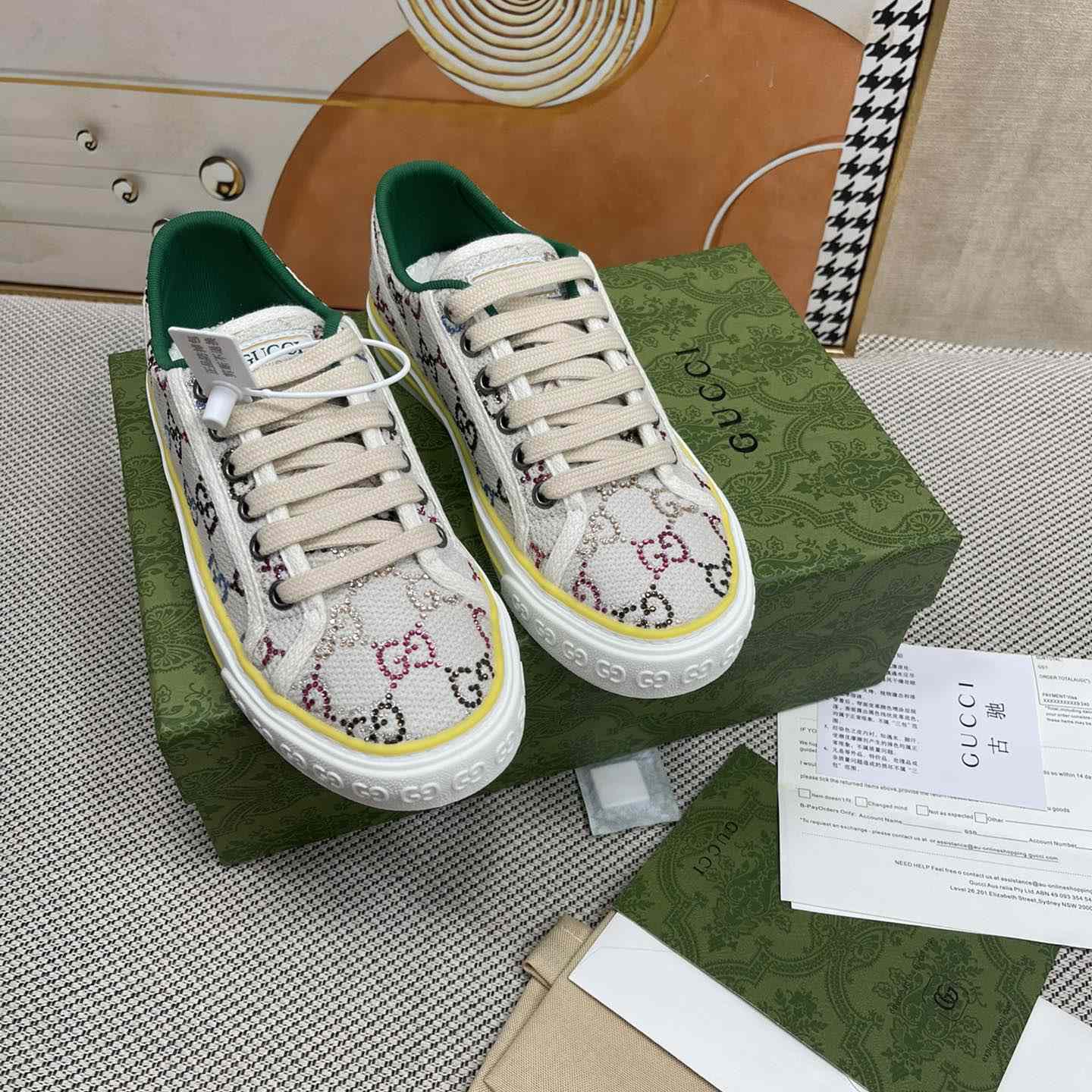 Gucci Crystal Low Top Sneakers  - DopestKickz