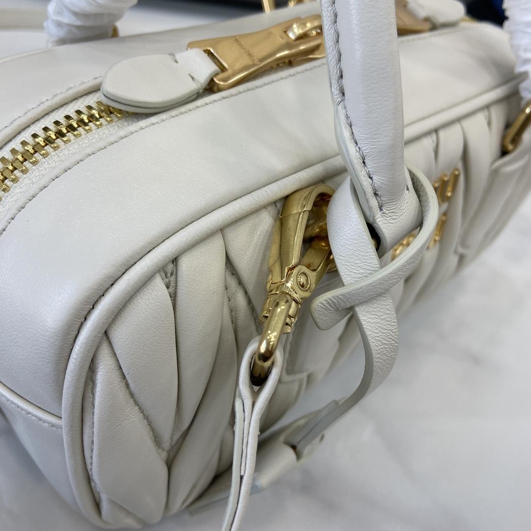 Miu Miu Arcadie Matelassé Nappa Leather Bag   22cm - DopestKickz
