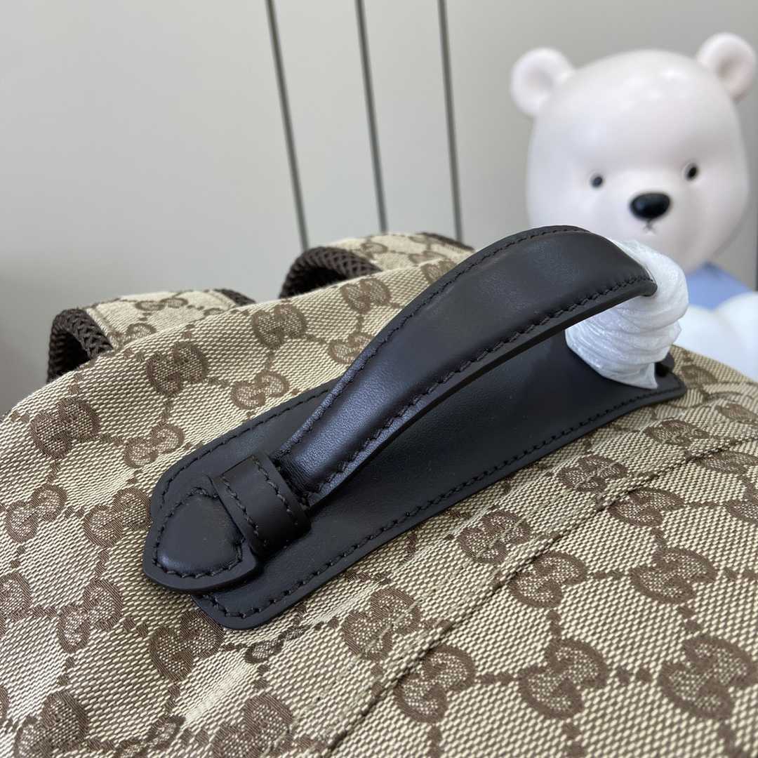 Gucci Medium GG Backpack With Web - DopestKickz