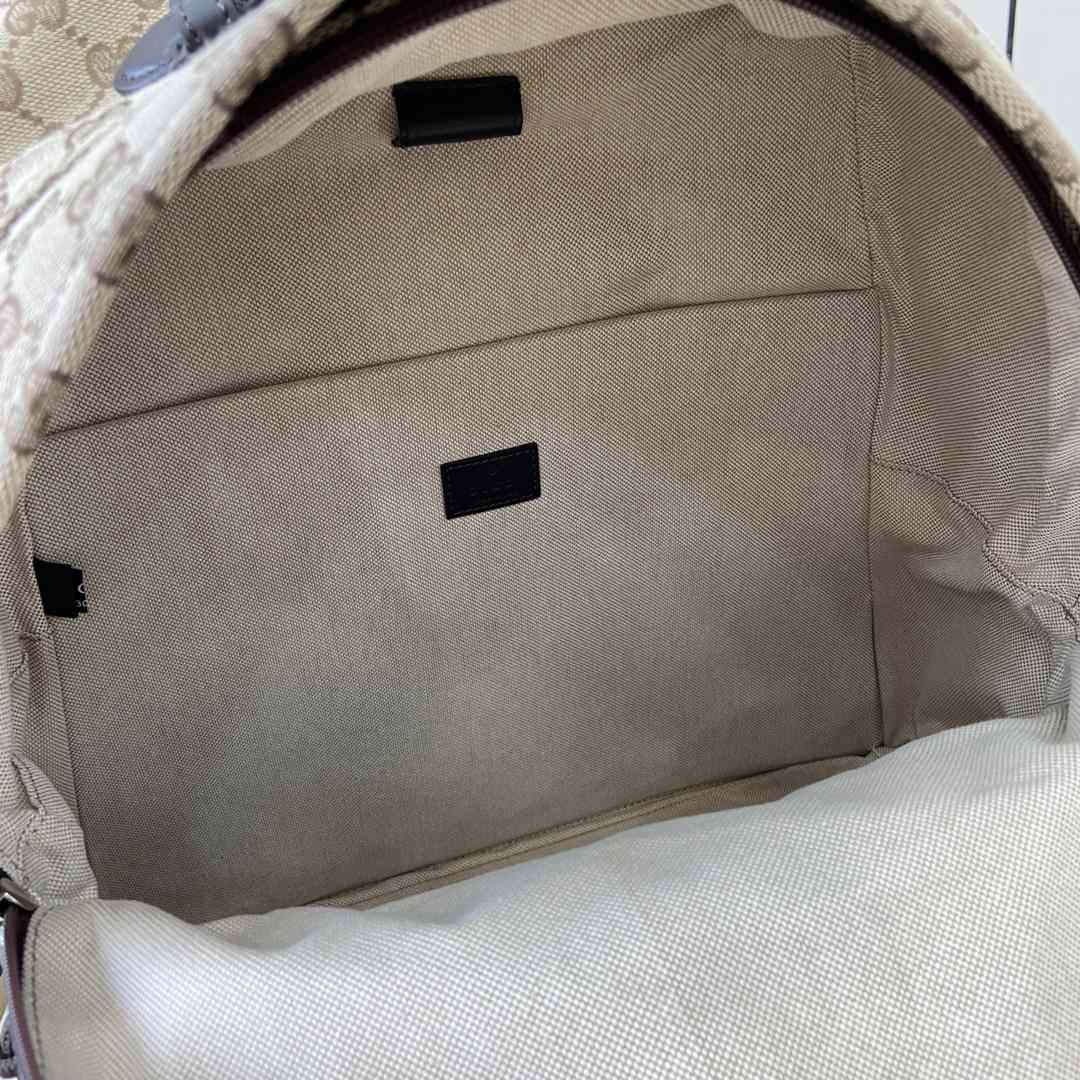 Gucci Medium GG Backpack With Web - DopestKickz