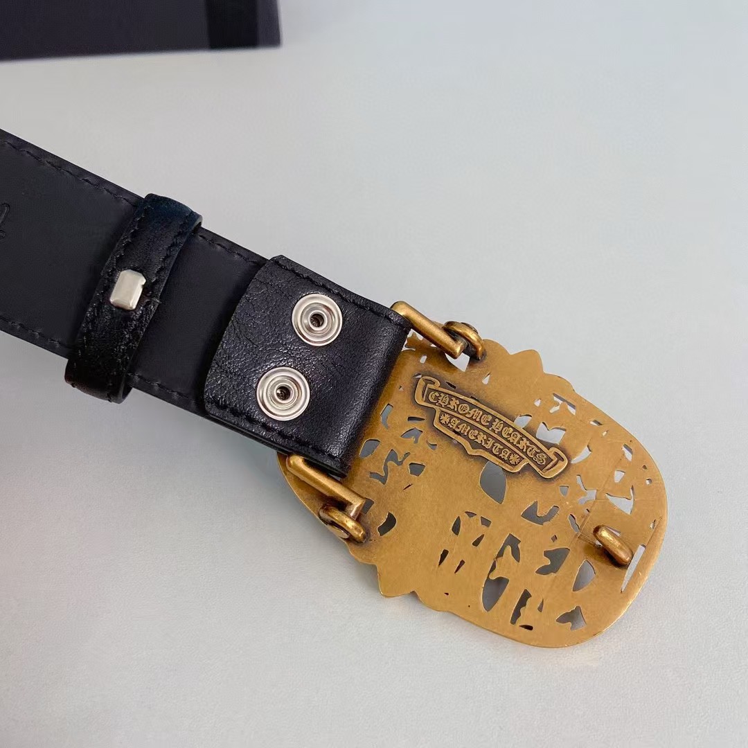 Chrome Hearts Leather Belt   - DopestKickz