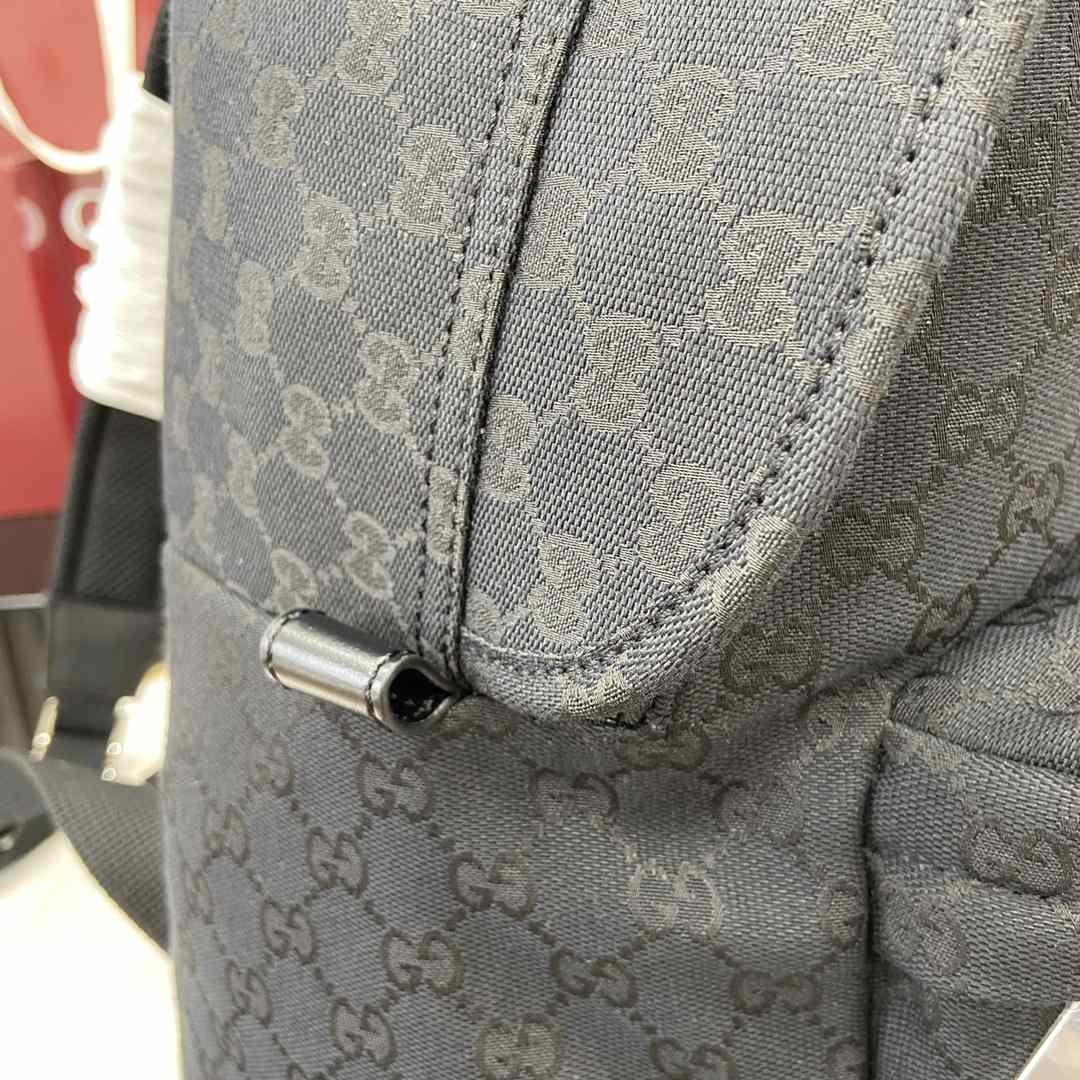 Gucci Medium GG Backpack With Web - DopestKickz
