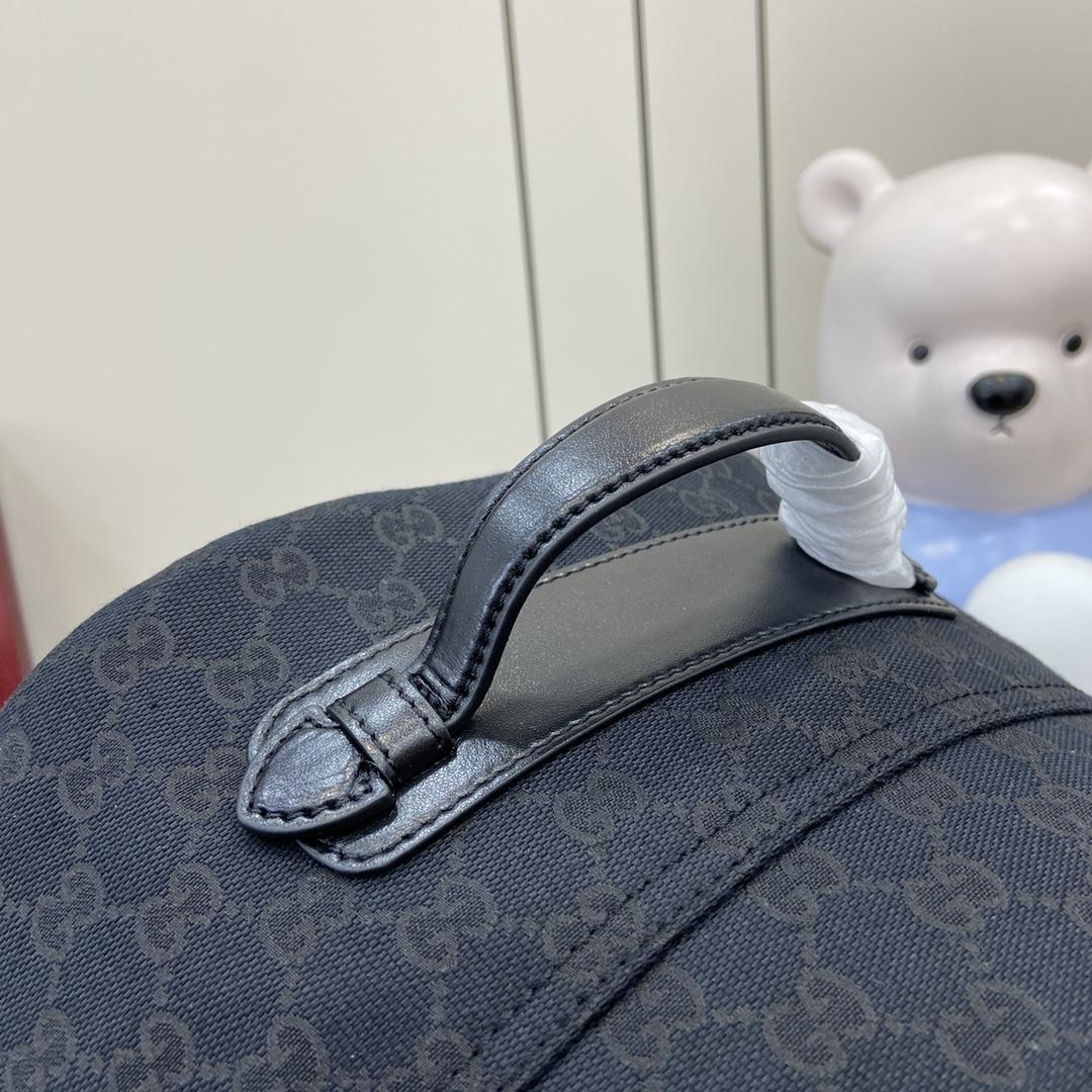 Gucci Medium GG Backpack With Web - DopestKickz