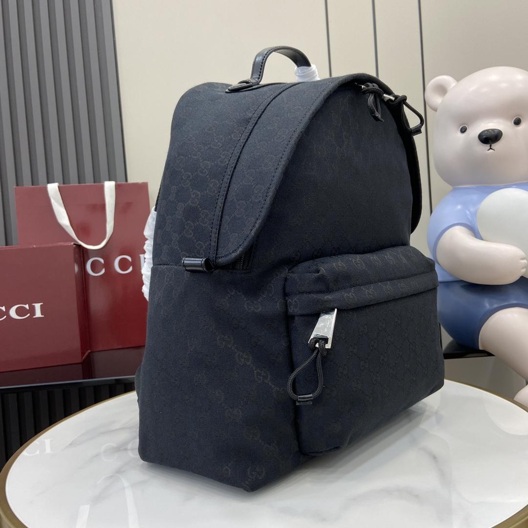 Gucci Medium GG Backpack With Web - DopestKickz