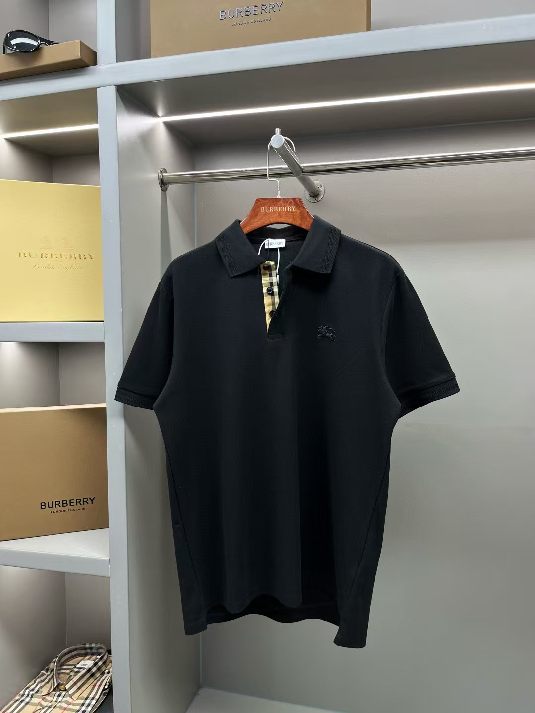 Burberry Check Trim Cotton T-shirt - DopestKickz