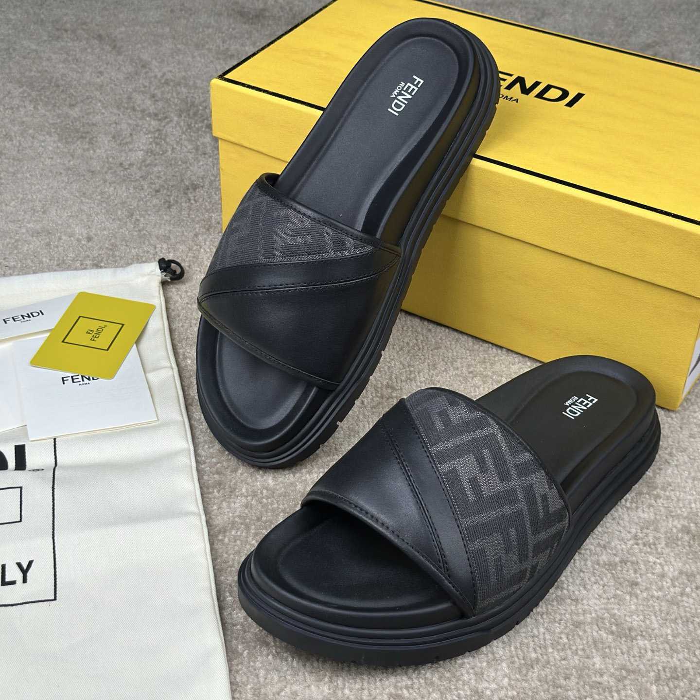 Fendi Diagonal Slides  - DopestKickz