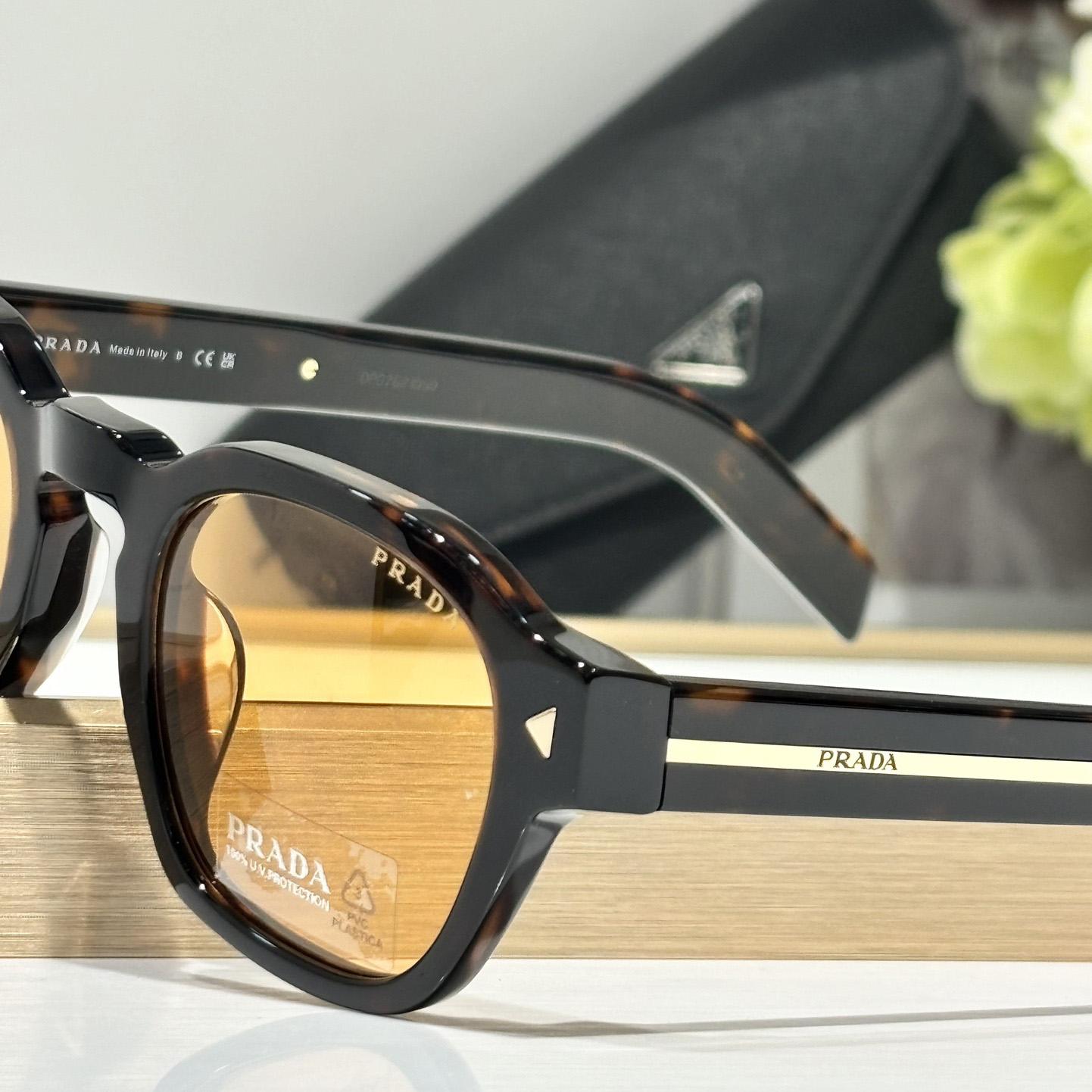 Prada Sunglasses With Iconic Metal Plaque   SPR A16SF - DopestKickz