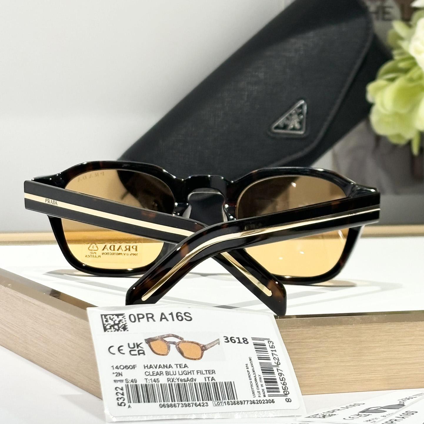 Prada Sunglasses With Iconic Metal Plaque   SPR A16SF - DopestKickz