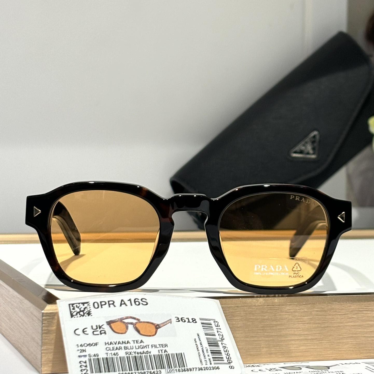 Prada Sunglasses With Iconic Metal Plaque   SPR A16SF - DopestKickz