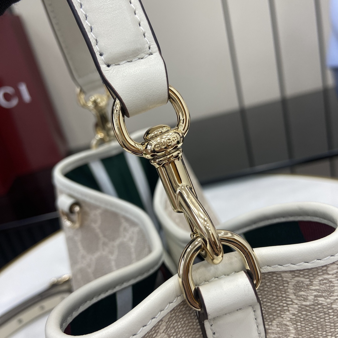 Gucci GG Emblem Mini Bucket Bag  - DopestKickz