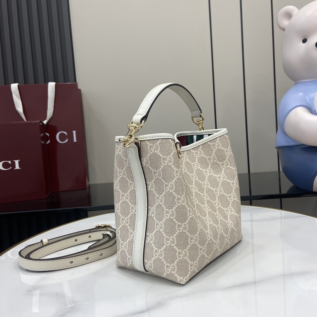 Gucci GG Emblem Mini Bucket Bag  - DopestKickz