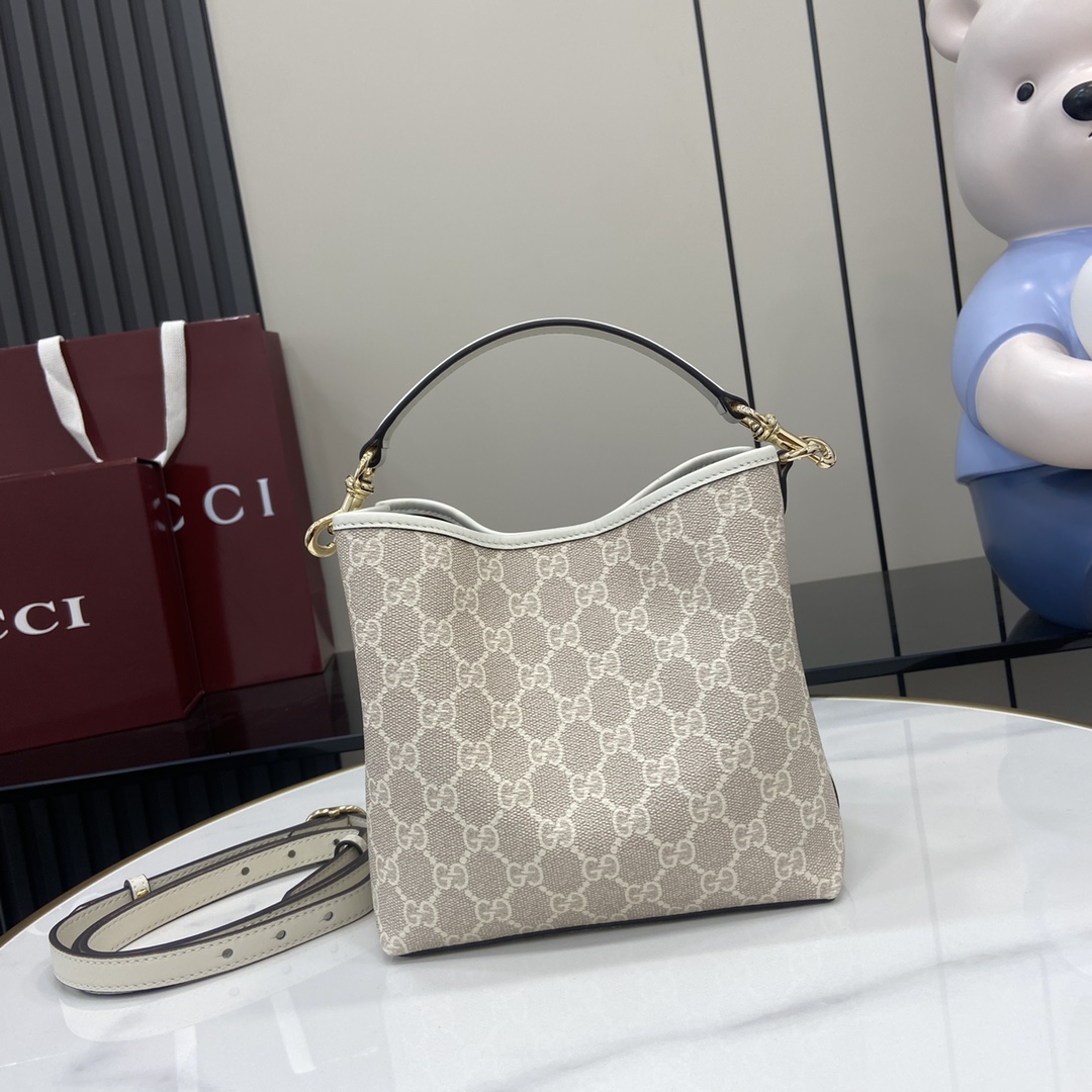 Gucci GG Emblem Mini Bucket Bag  - DopestKickz