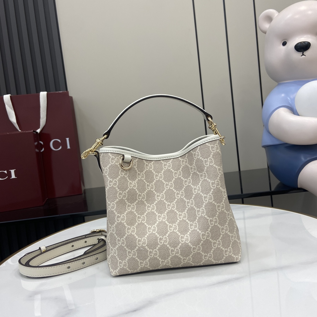 Gucci GG Emblem Mini Bucket Bag  - DopestKickz