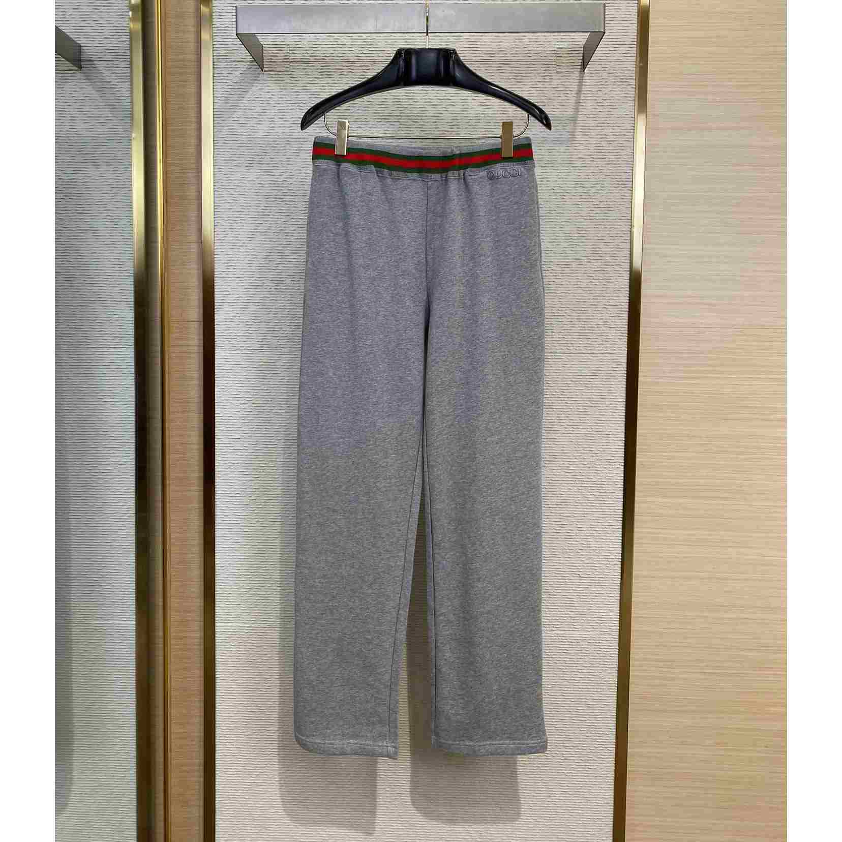 Gucci Cotton Jersey Jogging Pant With Web - DopestKickz