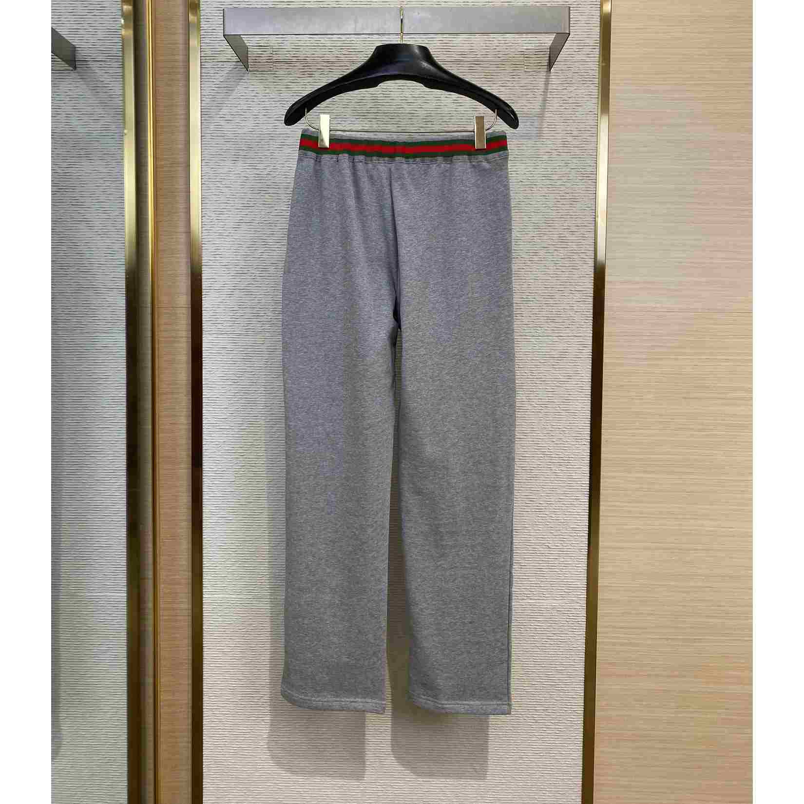 Gucci Cotton Jersey Jogging Pant With Web - DopestKickz
