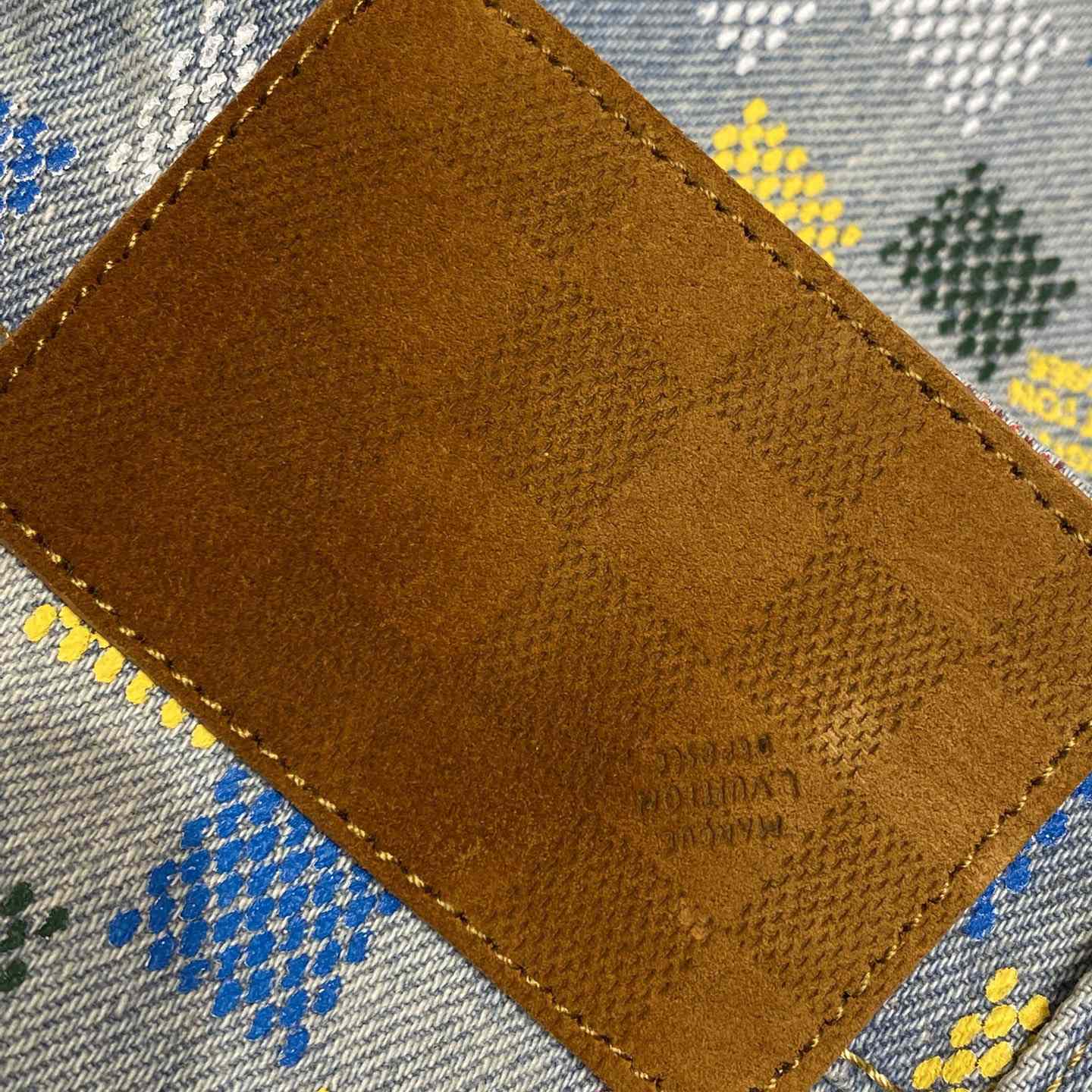 Louis Vuitton Damier Denim Wide-Leg Pants   1AHBMK - DopestKickz