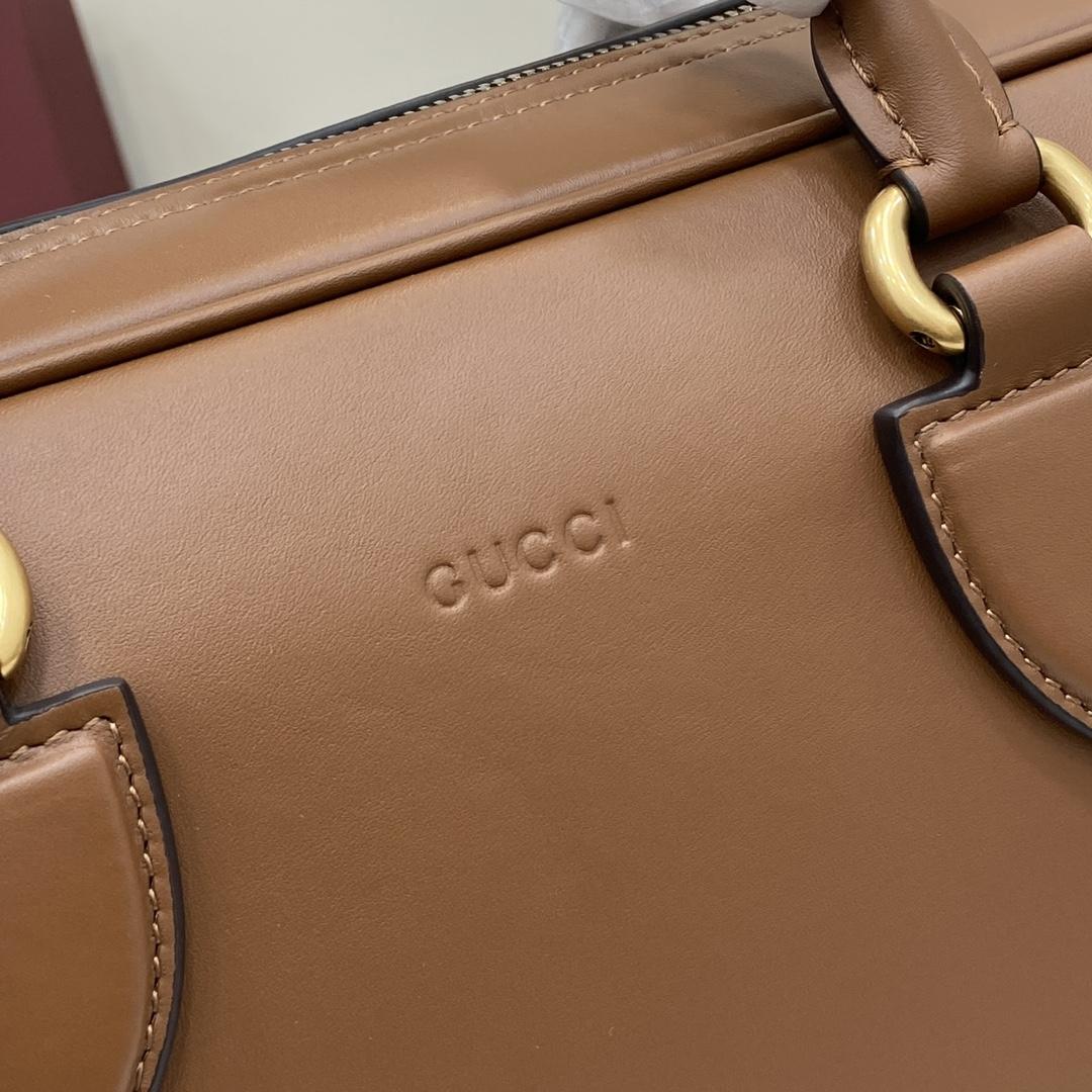 Gucci GG Emblem Medium Briefcase - DopestKickz