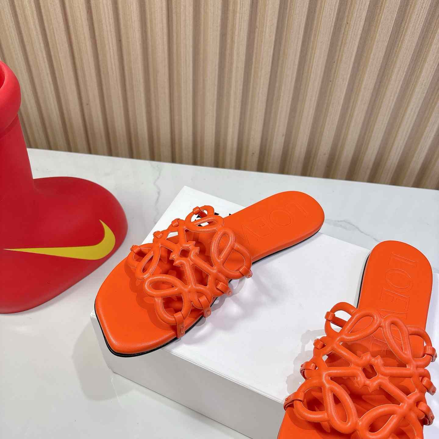 Loewe Petal Anagram Slide In Soft Calfskin - DopestKickz