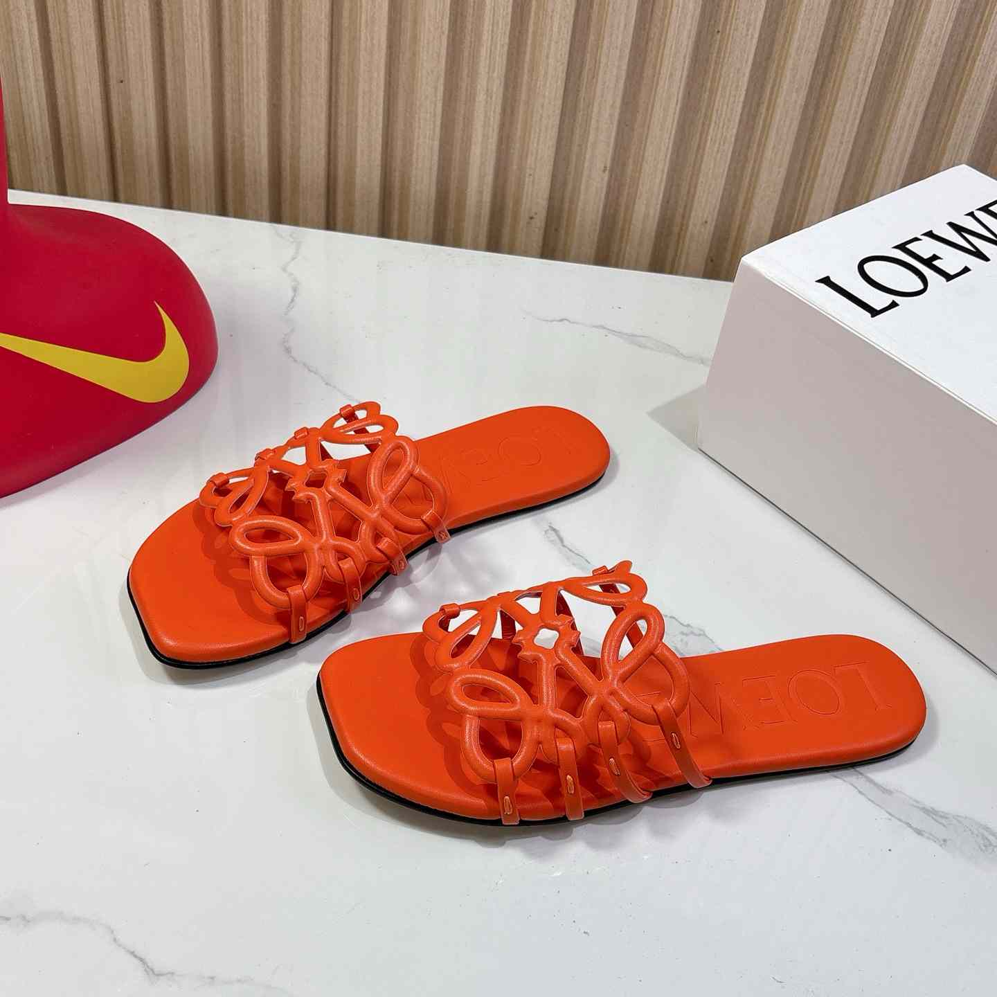 Loewe Petal Anagram Slide In Soft Calfskin - DopestKickz