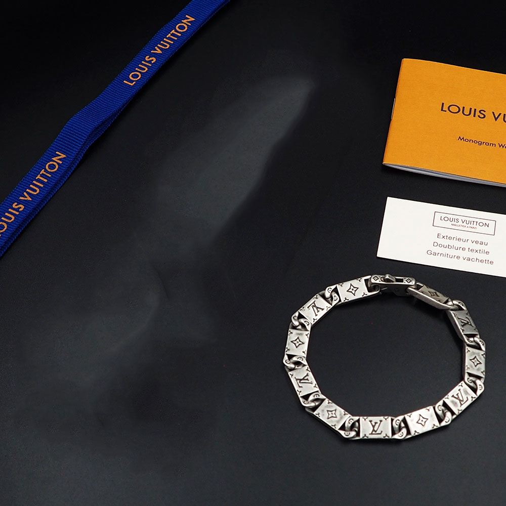 Louis Vuitton Monogram Tied Up Bracelet   M0921L - DopestKickz