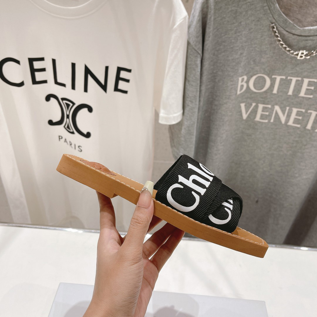 Chloe Woody Cloth Mules - DopestKickz