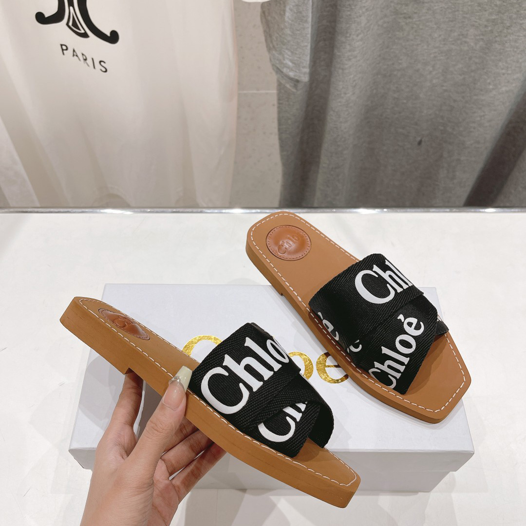 Chloe Woody Cloth Mules - DopestKickz