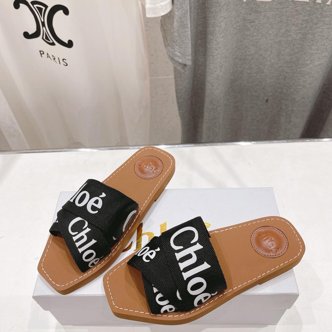 Chloe Woody Cloth Mules - DopestKickz